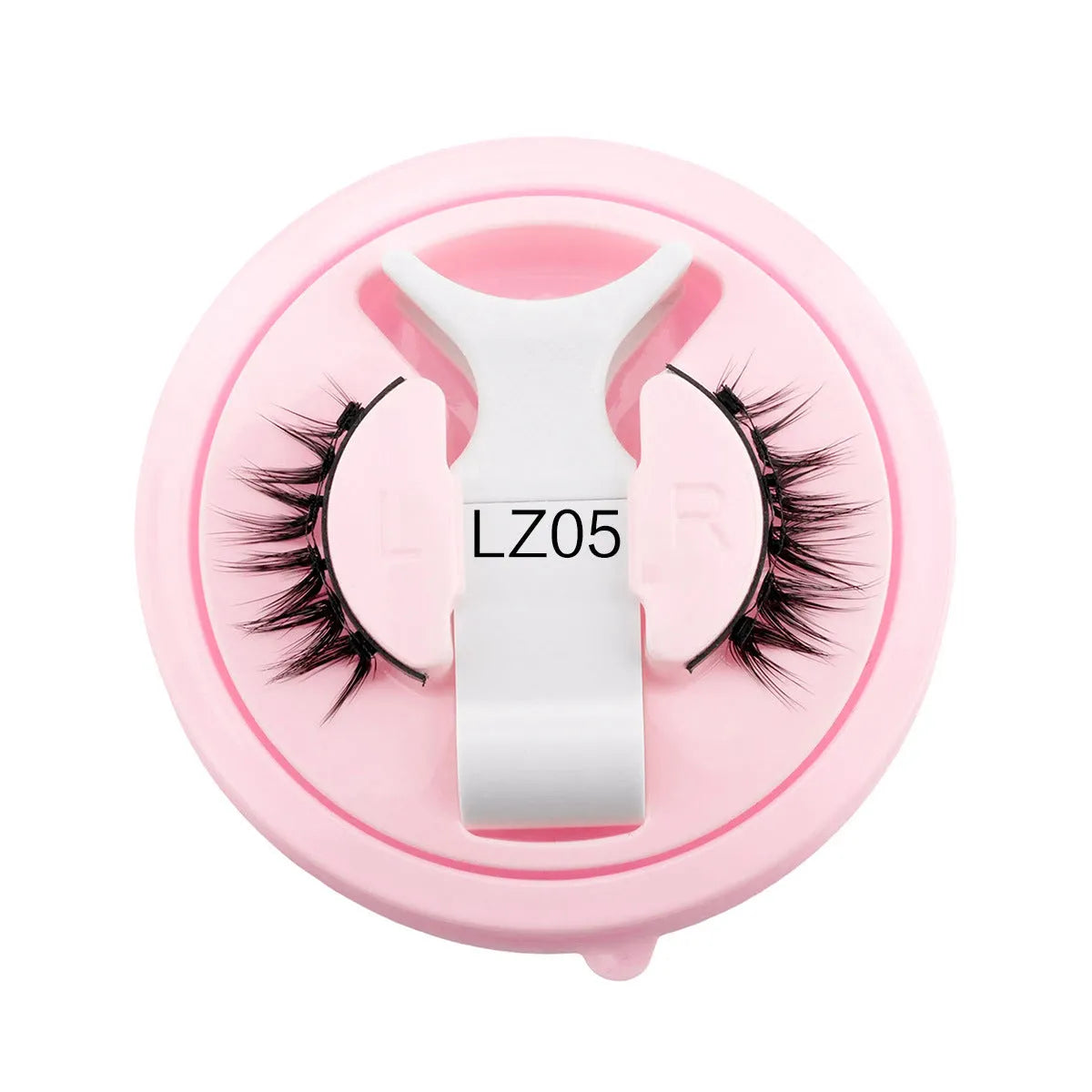 Set of five reusable waterproof false eyelashes in natural thick styles LZ03 LZ04 LZ05 LZ08 LZ14.
