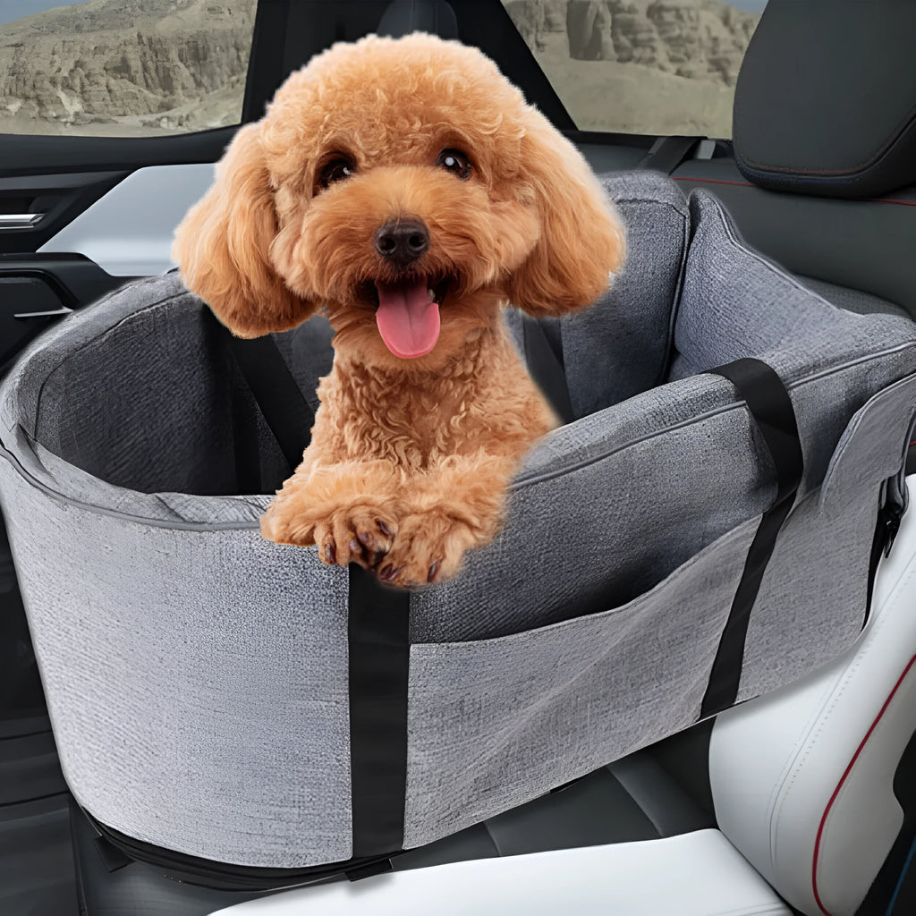 Outdoor dog kennel for car travel in blue, grey, red or grey mesh fabric options