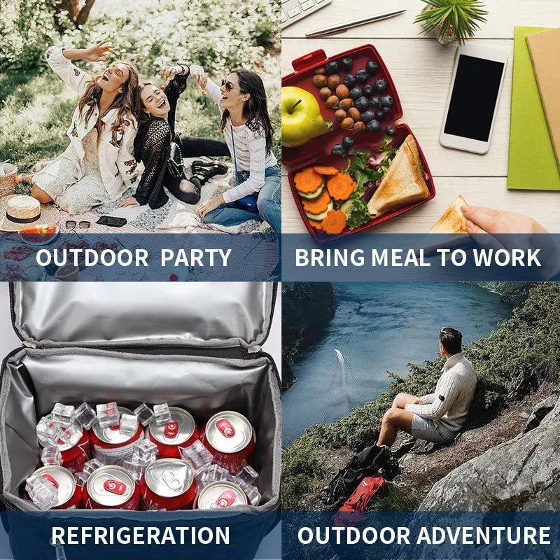 Double layer insulated waterproof picnic backpack with shoulder straps in multiple colour options
