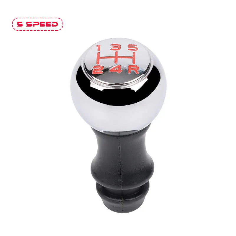 Black aluminium alloy ABS gear knob handball for Peugeot 106 206 307 407 models with font 5 files