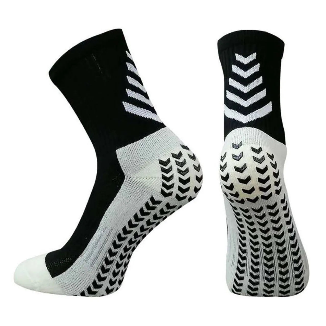 Men's mid-calf athletic socks with silicone grip pattern in multiple colour options