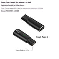 Black USB-C charging adapter for electric shavers with 8W power and 4.3V output