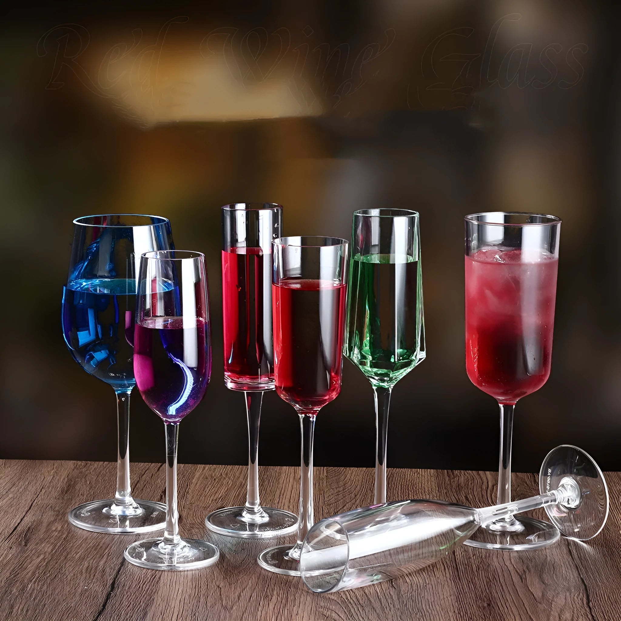 Modern simple style plastic wine glass with 300ml or 550ml capacity for party catering