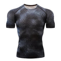 Men's sports running short sleeve compression top in Lycra spandex, slim fit, available in multiple colours