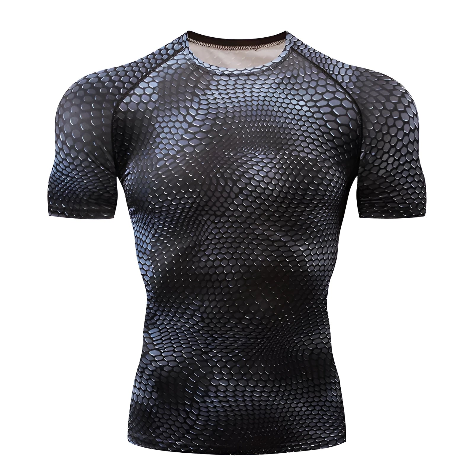 Men's sports running short sleeve compression top in Lycra spandex, slim fit, available in multiple colours