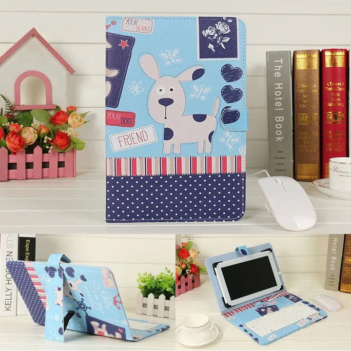 Bluetooth wireless keyboard and protective case set for tablets and mobile phones in multiple colour options