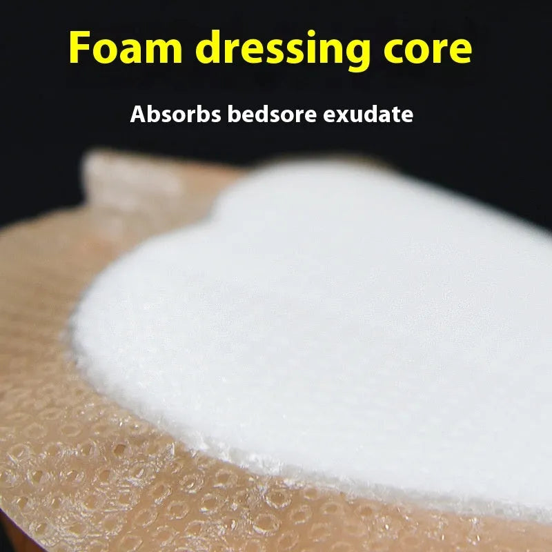 Large skin-coloured silicone gel foam bedsore dressing for pressure ulcer prevention