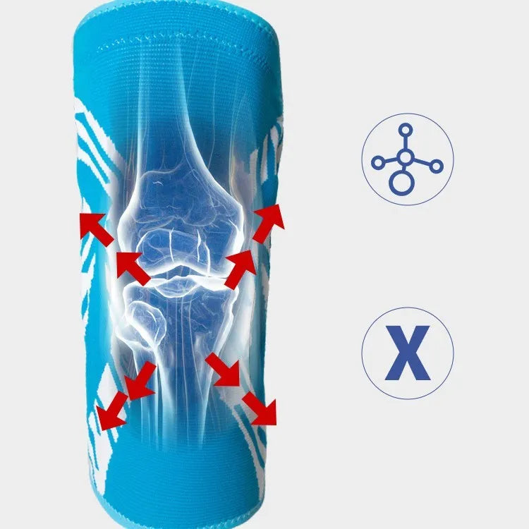Pair of black pressurised nylon basketball knee pads for men, shown laid flat.