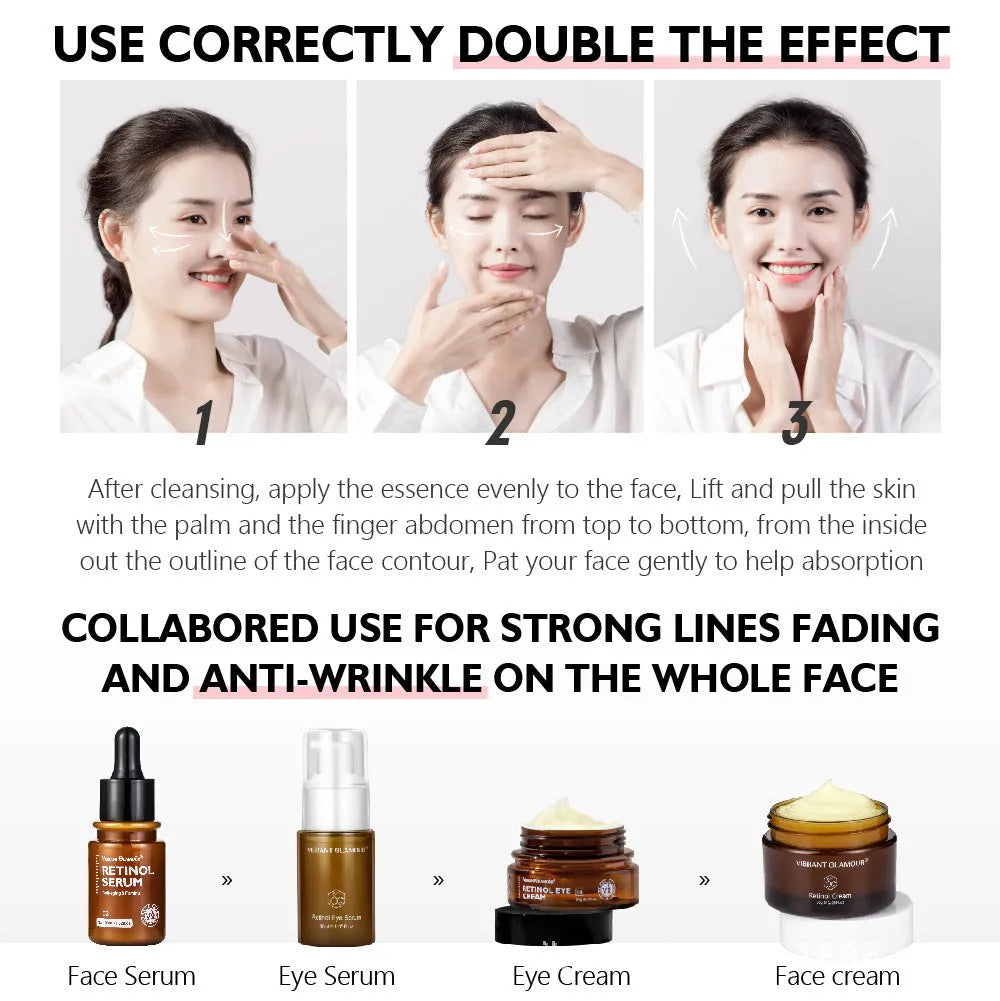 30 ml bottle of retinol facial serum for reducing fine lines and moisturising skin