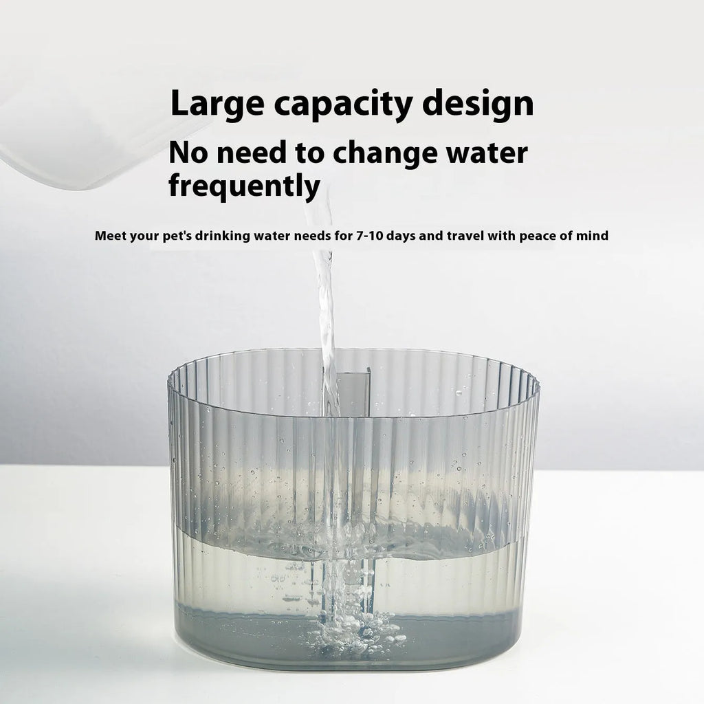 Pets water dispenser intelligent automatic loop filtering water heater for dogs and cats USB 5V in green yellow and transparent gray options