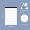 A4 tearable notebook with grid-lined ivory pages and a paper cover.