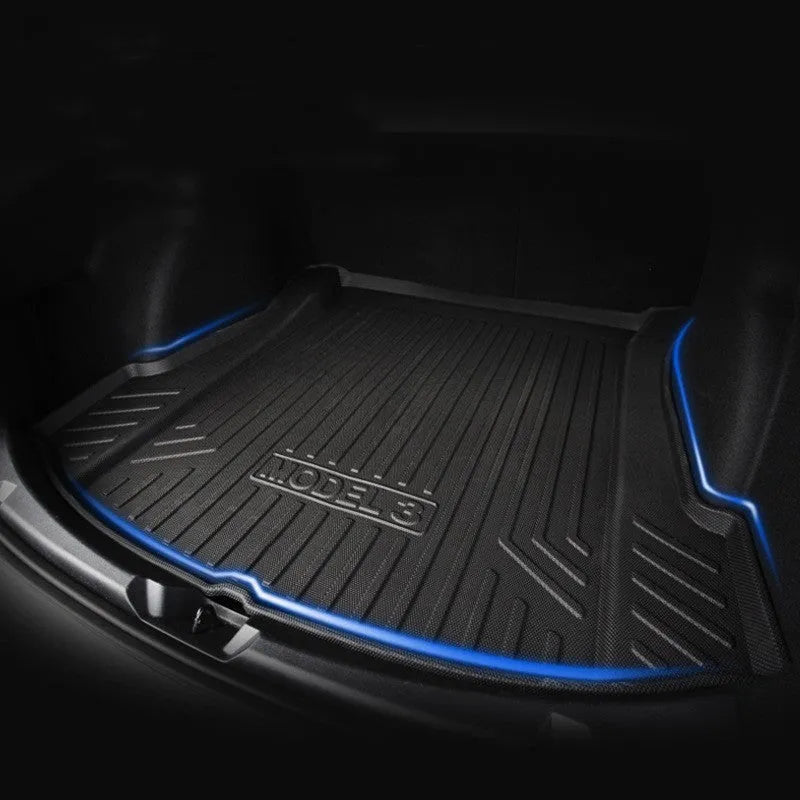 Rubber and TPE floor mat set for Tesla Model 3, Model Y, Model S, and Model X cars