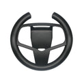 Black ABS plastic steering wheel attachment for a Sony PS5 controller
