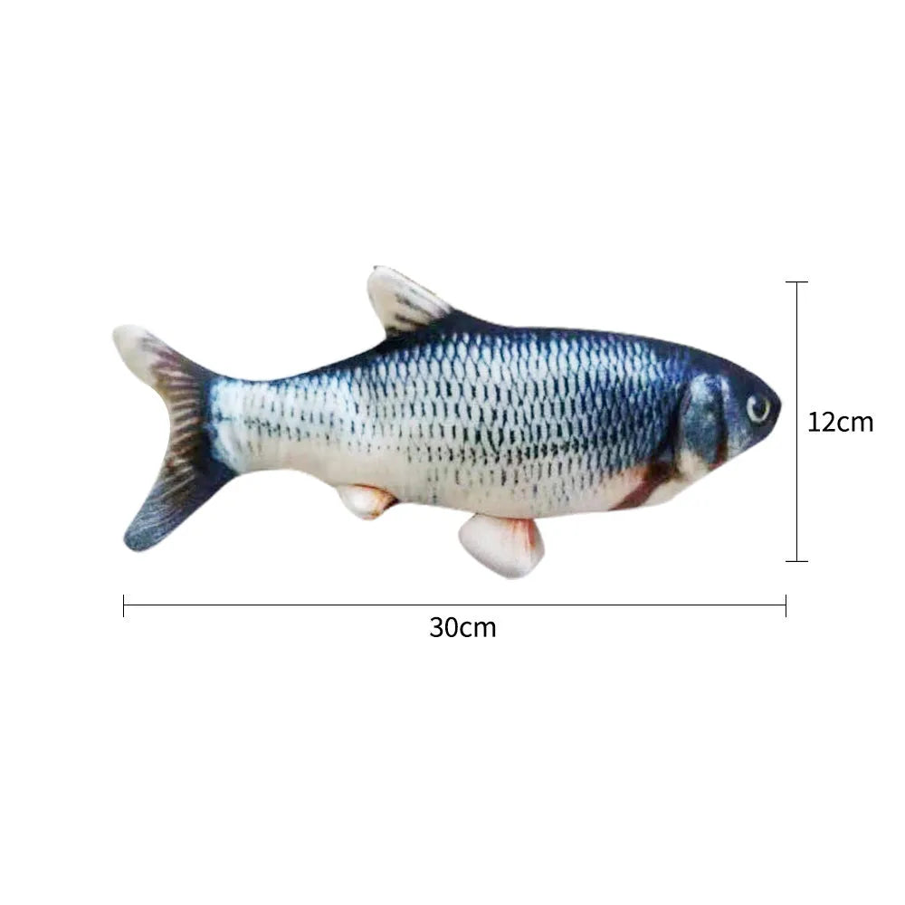 30cm long multicolour electric jumping fish simulation cat toy with USB cable