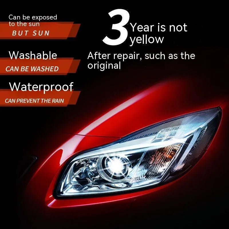 100ml bottle of clear car headlight restoration liquid for plastic lens repair
