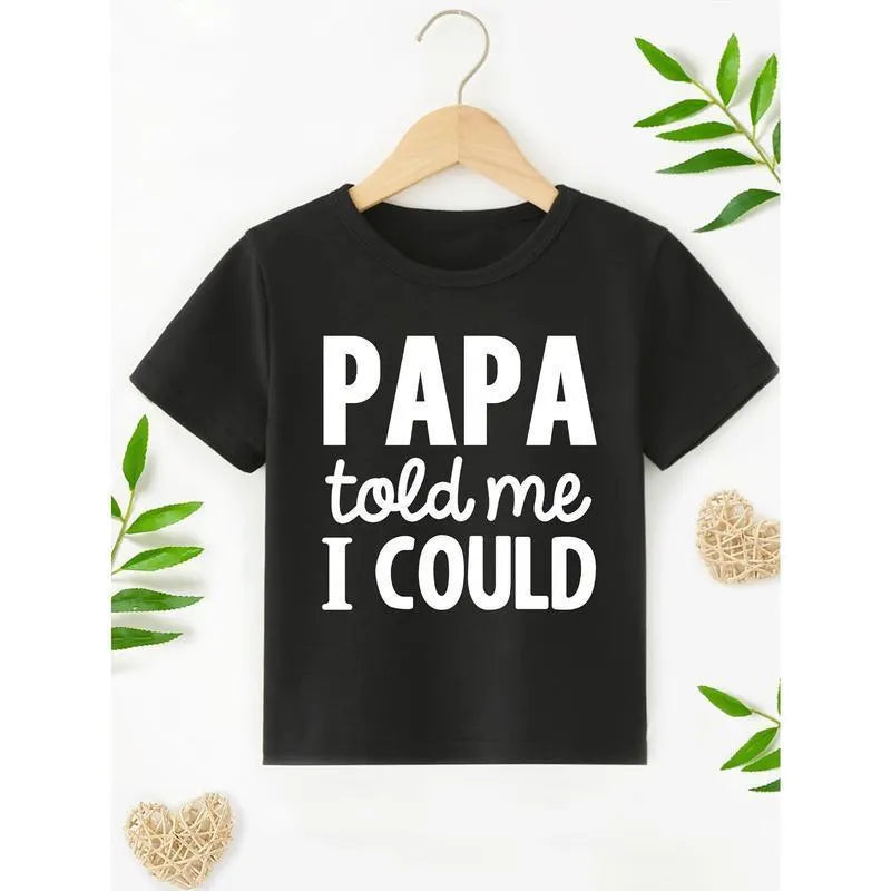 Black pure cotton short sleeve t-shirt for boys with European and American print style on white background