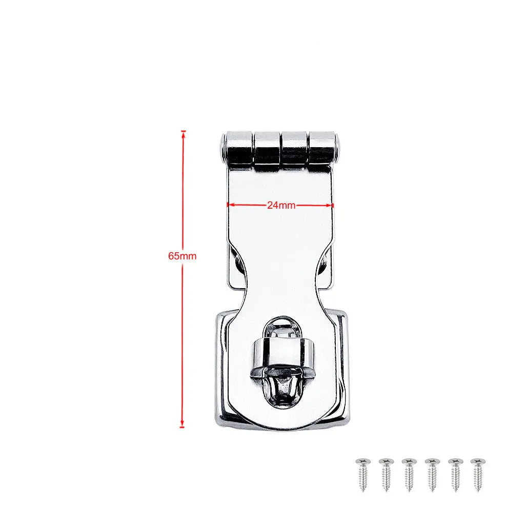 Silver 304 stainless steel lock latch bolt for cabinet doors and luggage security