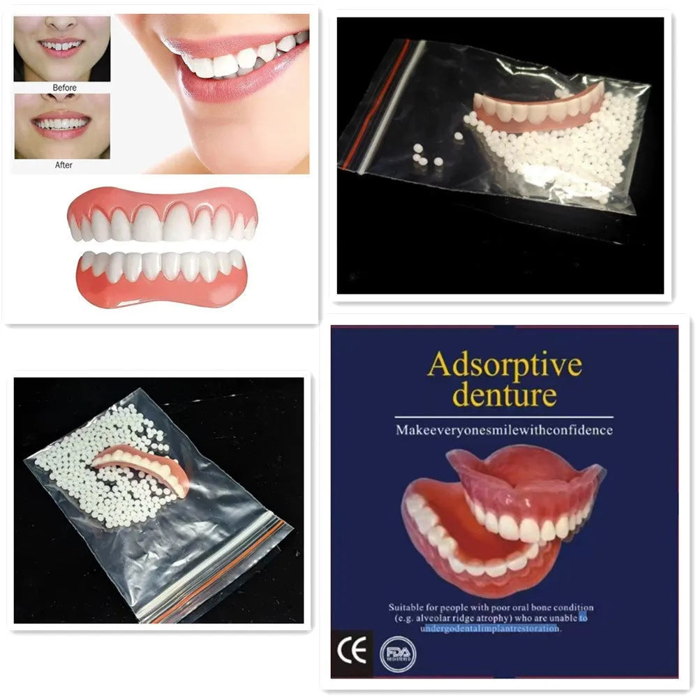 Silicone simulation smile dentures tooth socket dental training model with disposable design