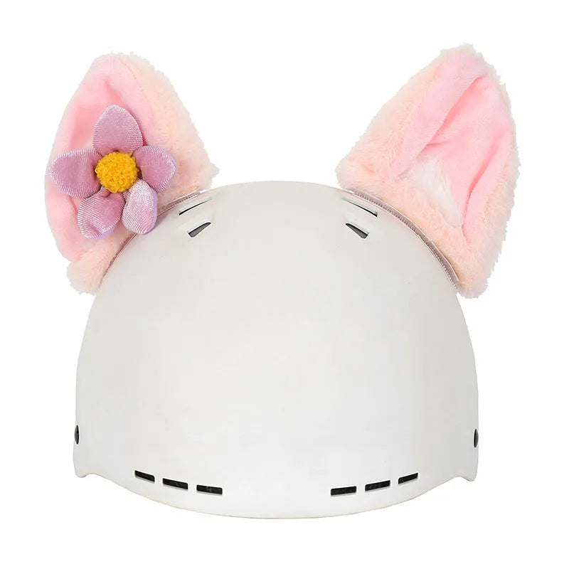 Plush fabric cartoon design helmet cover for motorcycle helmet decoration in medium size