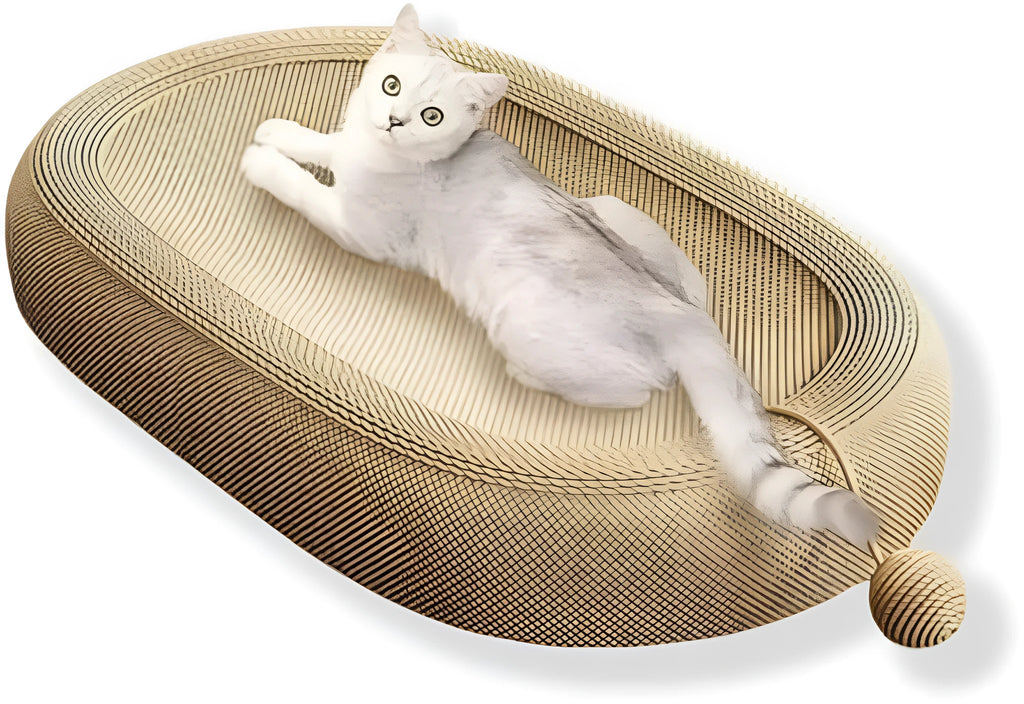 Large sisal cat scratching board with flat lounge platform on top