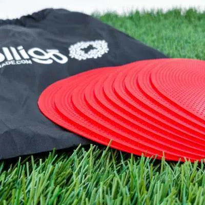 Soft TPE football training target pad with 23cm diameter in multiple colour options