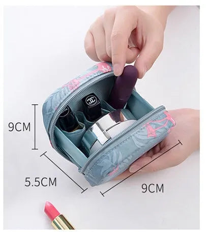 Cloth makeup storage cube bag in blue, pink, white and white pink colour options