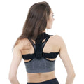 Black adjustable breathable posture correction strap for invisible back support.