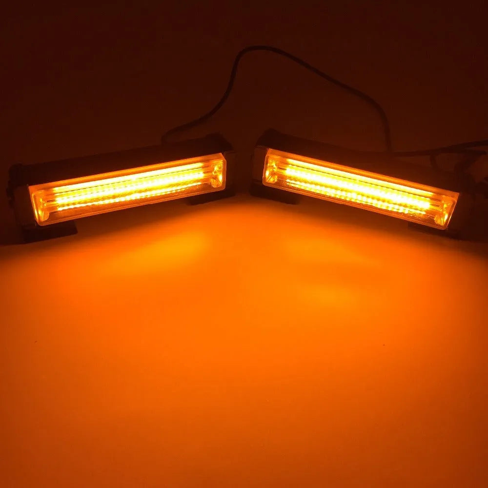 208 yellow strobe warning light with aluminium alloy body and polycarbonate lens