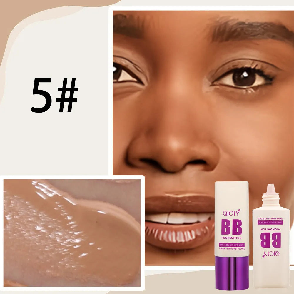 Feeding bottle liquid foundation BB cream with 10 colour options for brightening coverage