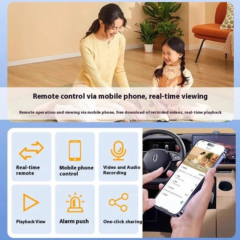 Battery-powered wireless indoor surveillance camera with 1.2 inch ball design