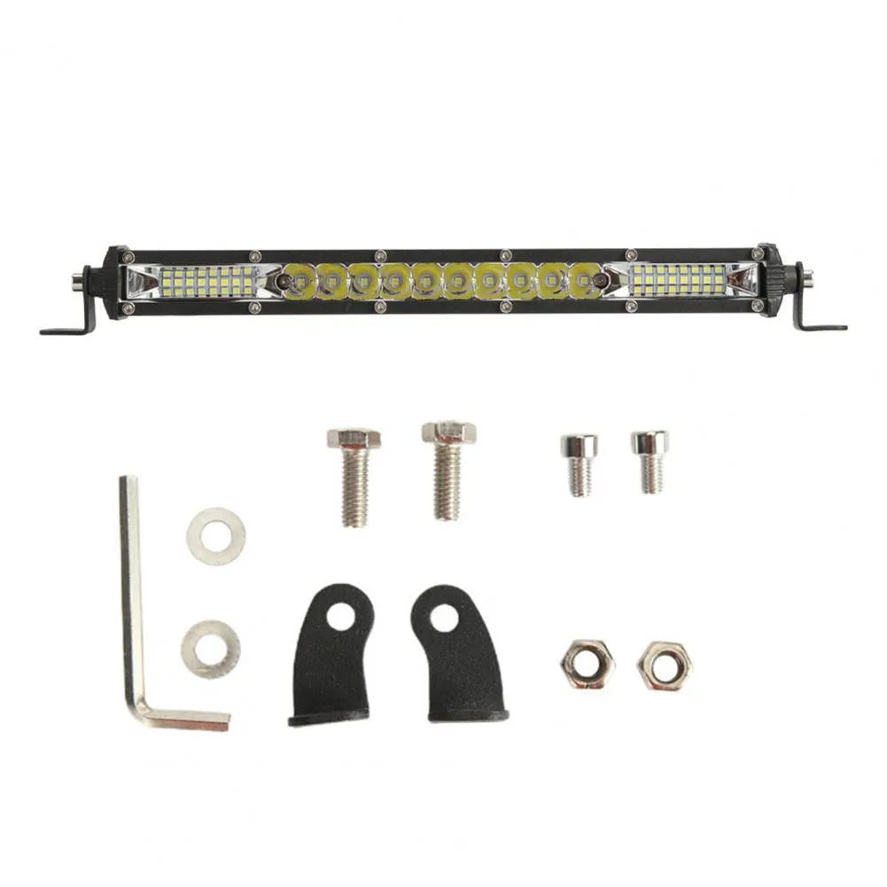 Ultra-thin white aluminium LED strip light bar for motocross vehicle roof