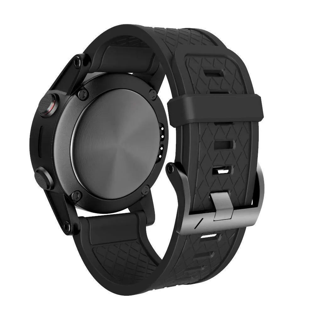 Jiaming compatible 26mm silicone sports watch strap shown in multiple colour options