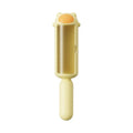 Blue reusable pet hair remover roller with self-cleaning base on a carpet.