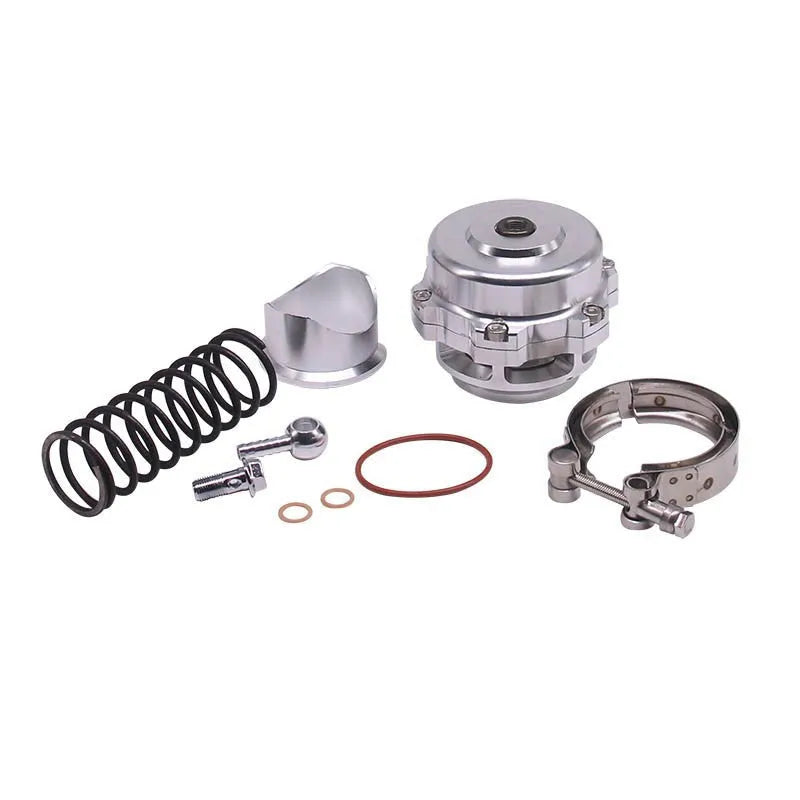 Aluminium alloy turbo blow-off valve in 50mm size showing colour options