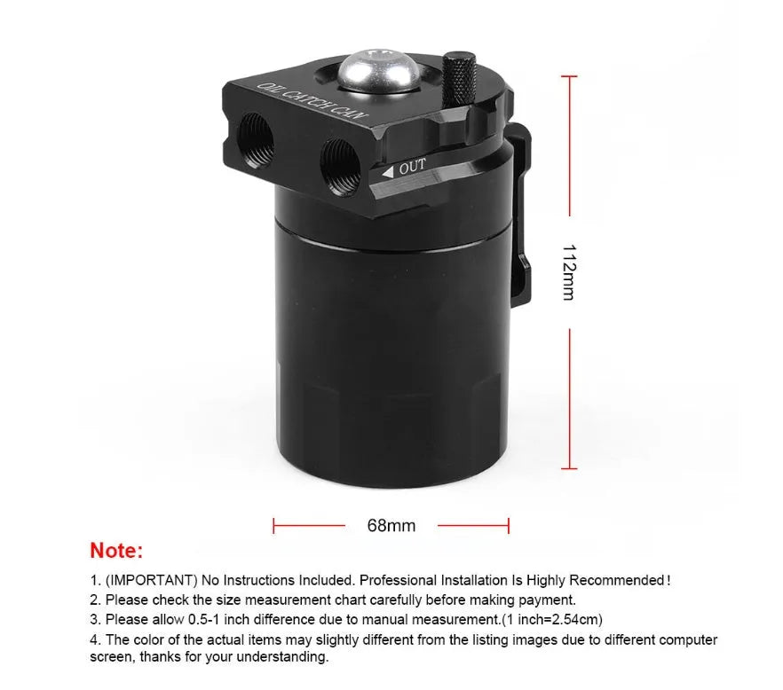 Aluminium alloy oil catch can for Ford Expedition in black, red, blue, and silver colour options