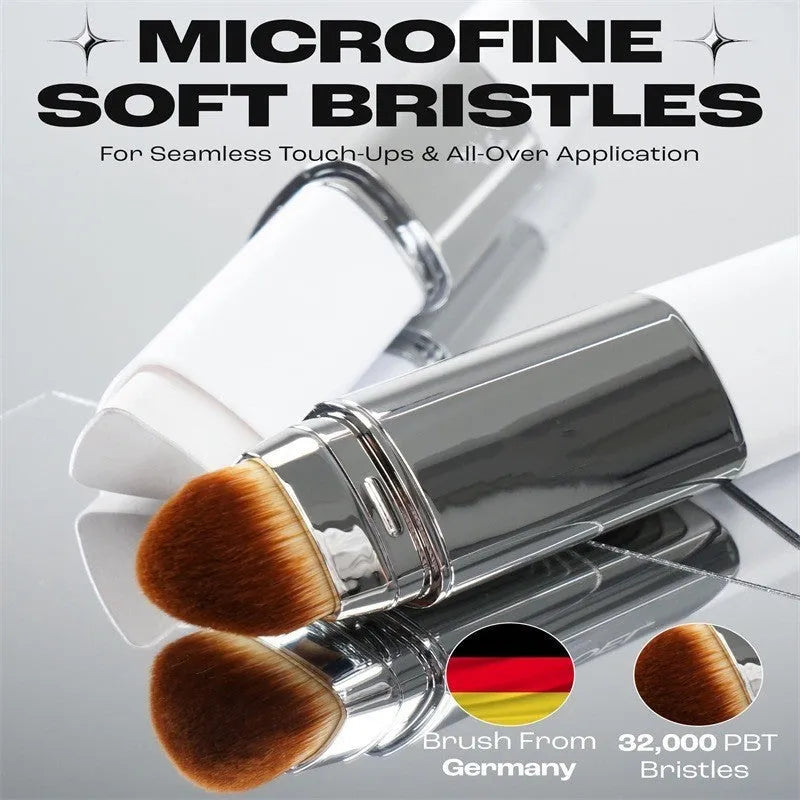 Blanc Cover Cream Stick V Foundation brush with removable brush head in light colour
