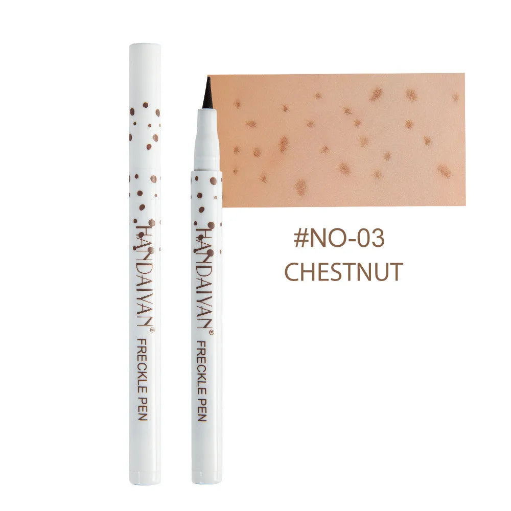 Dark brown waterproof freckle pen for natural-looking facial makeup markings