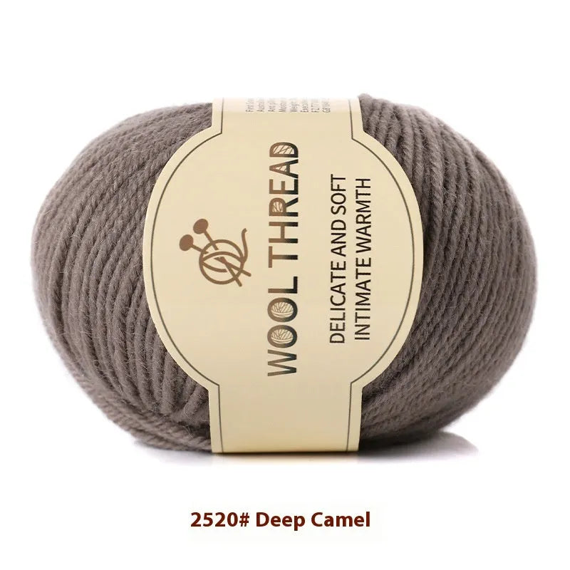 Roll of domestic wool knitting yarn for 10 needles in various colours including green, red, and blue