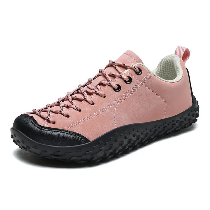 Large size wide toe training shoes with mesh upper, rubber sole, and front lace-up in black colour