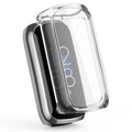 TPU electroplating watch case for Fitbit Luxe in rose gold colour on wrist