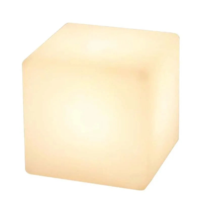 Square LED cube light stool with modern design for outdoor waterproof lighting and seating
