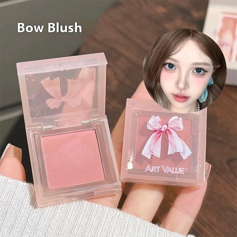 Butterfly Box makeup set with four lip mud containers, powder blusher compact, and necklace