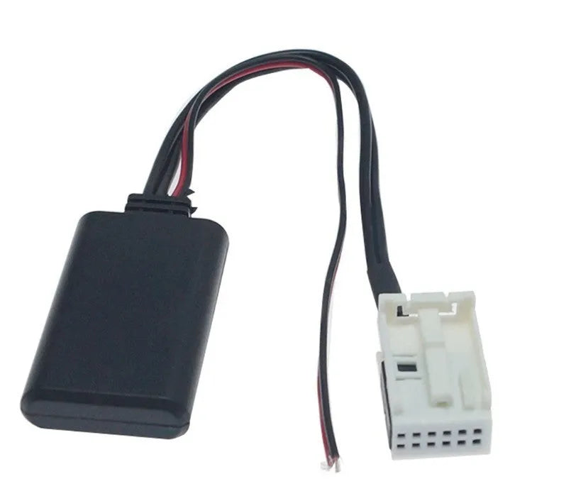 Bluetooth auxiliary cable for Peugeot and Citroen RD4 car stereo systems with optional microphone