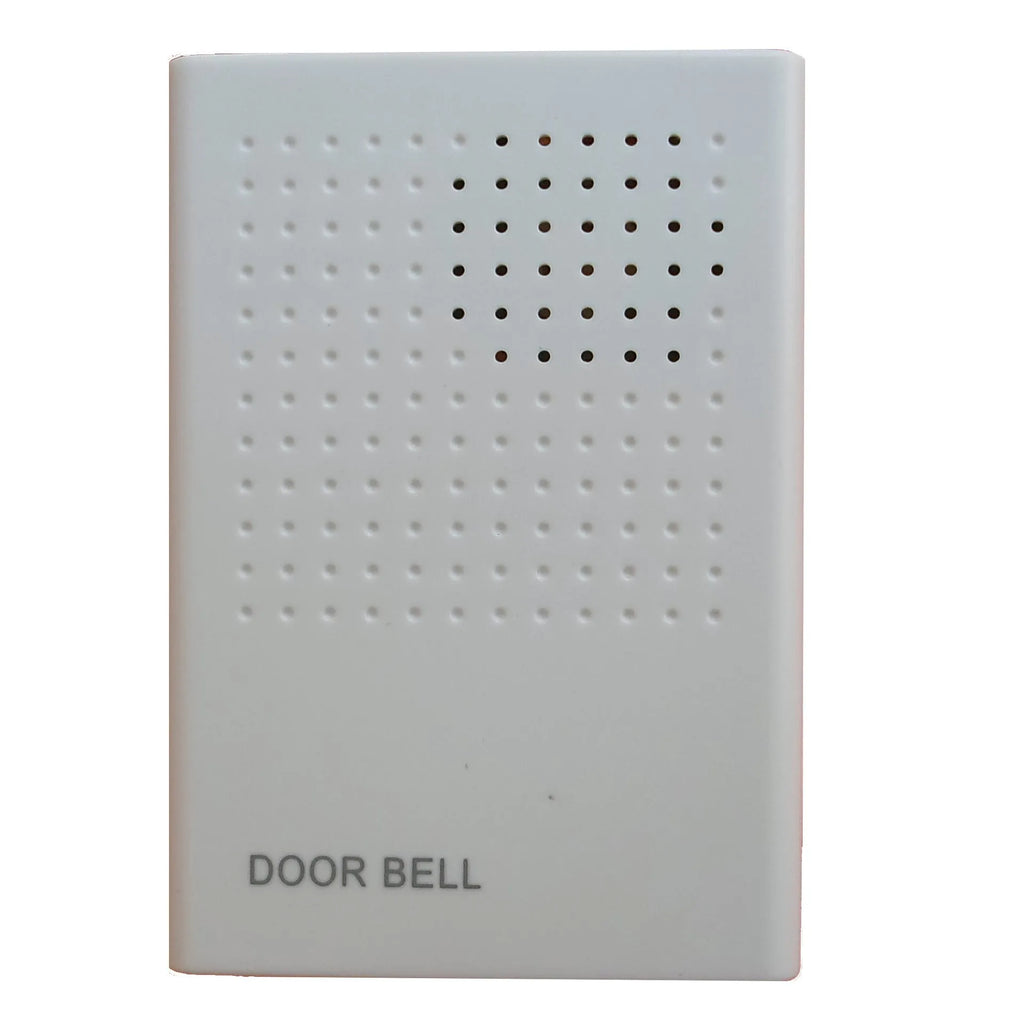 White wired doorbell 87x62x23mm with battery-mounted dingdong design for hotel and home access control