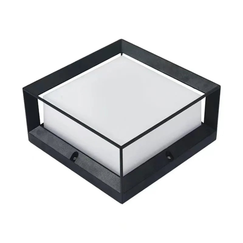 Aluminium outdoor solar LED pillar light for wall or door mounting.