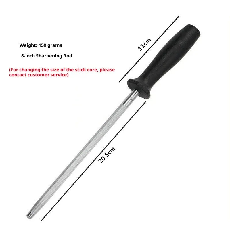 Household multi-functional kitchen sharpening steel in high carbon steel, eight style options available