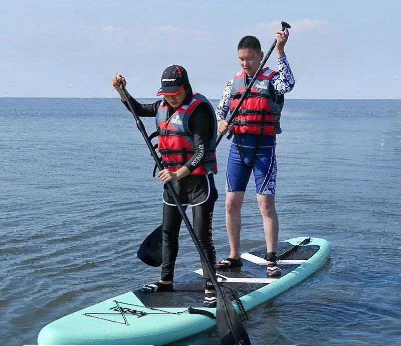 Inflatable paddleboard 320cm long 0.9mm PVC in green with carbon paste style
