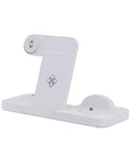 Multifunctional six-in-one foldable wireless charger in black plastic for phone earbuds and watch