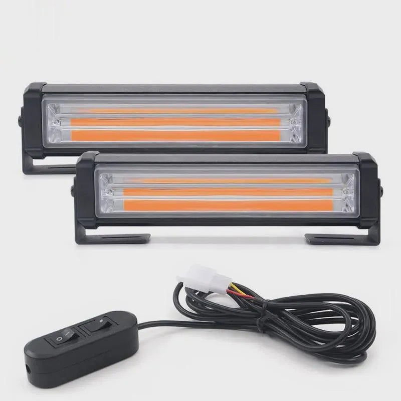 208 yellow strobe warning light with aluminium alloy body and polycarbonate lens