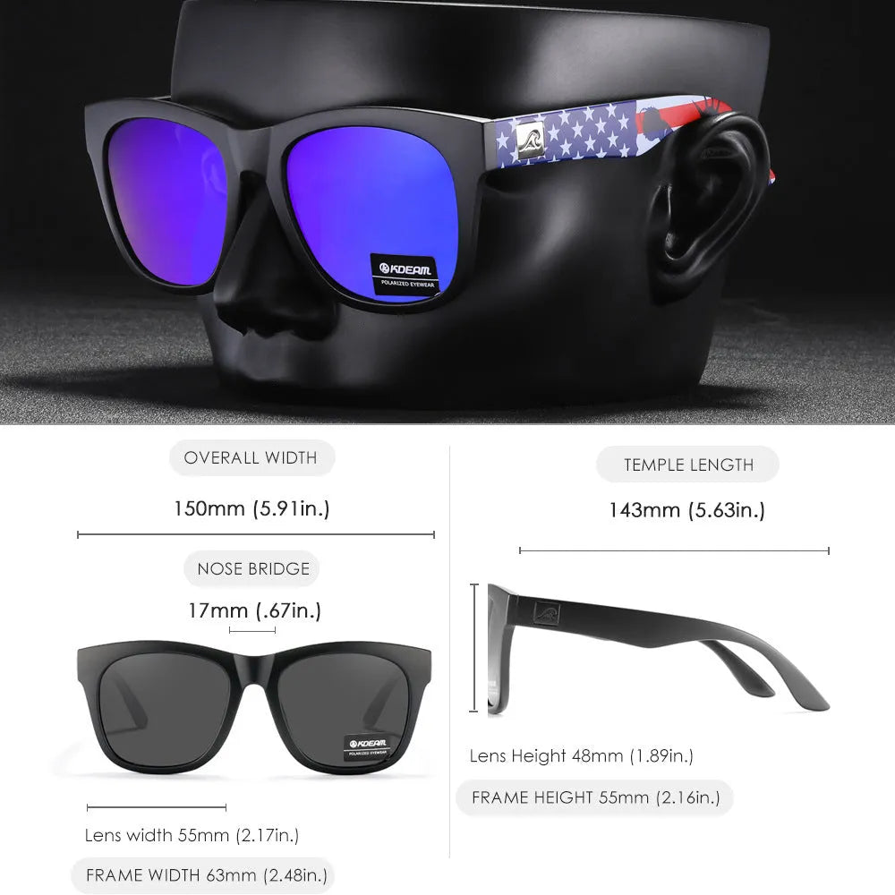 TAC lens polarised sunglasses with thickened PC frame in multiple colour options